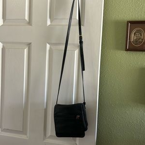 Black leather purse